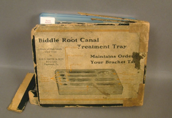 Lee Smith & Son "Biddle Root Canal" Advertising Has Original Box but Box Has Condition Issues