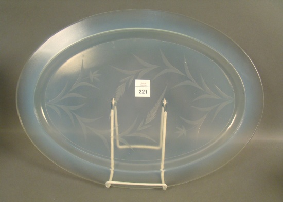 Fry Opalescent Oven Ware Oval Roast Platter