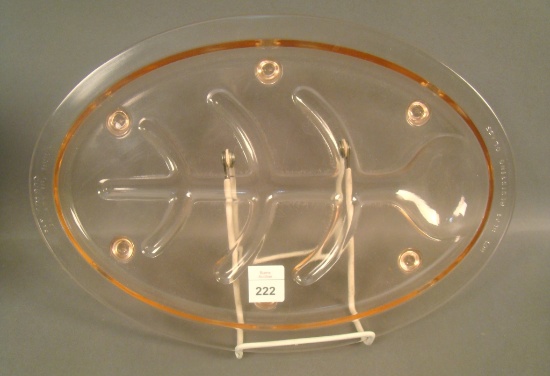 Fry Pink Oven Ware Oval Roast Platter