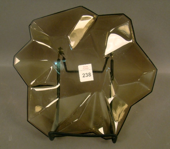Consolidated Smokey Topaz Ruba Rombic Plate Luncheon Measures 8 1/4"