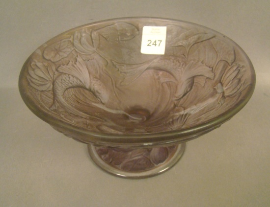 Consolidated Amethyst Wash Tropical Fish Compote Measures 3" X 6"