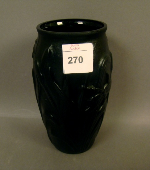 Consolidated Black Dragonfly 6" Vase Extremely Rare Color for This Pattern