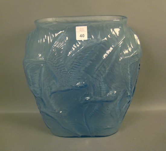 Consolidated Glossy Lt. Blue Seagulls Pillow Vase