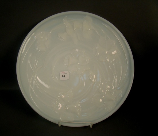 Phoenix Milk Glass Jonquil Platter Measures 14"