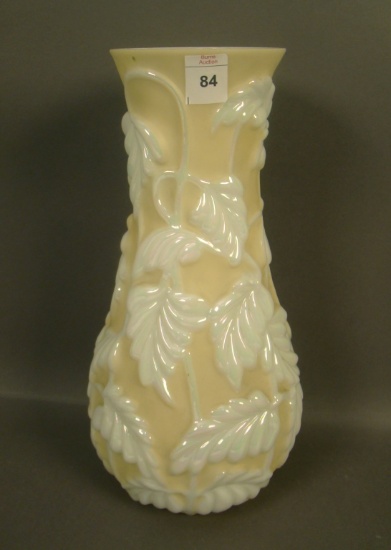 Phoenix Tan/Pearlized MG Philodendren Vase Measures 11 1/2"