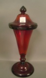 Co-Op Flint Ruby Rose leaf Ftd Covered Urn Measures 15