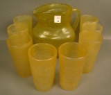 Consolidated Honey Catalonian Tri-Cornered Jug With 8 5 1/2