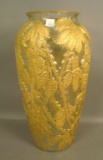 Consolidated Blackberry Umbrella Stand Crystal/Gold Decorated. Measures 18