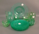 15 Pc Consolidated Catalonian Emerald Green Lot 1- 9 1/2