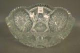 Brilliant Cut Glass Bowl W/ Geometric Design
