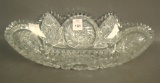 Brilliant Cut Glass Lg. Oval Deep Celery Bowl
