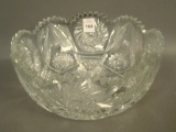 Brilliant Cut Glass Geometeric Cut Bowl Possibly Pitkin and Brook