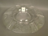Etched Cut Flat Center Plate W/ Intaglio Design