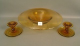 Co-Op Flint Amber 3 Piece Console Set