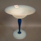 Fry Foval Delft Blue Flared Compote Measures 5