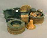 15 Pc Fry Glass Co. Molds and Attachments Misc. Wooden Molds. Very Scarce to Find