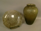 2 Consolidated Glass Items Smokey Topaz Florentine 9