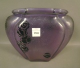 Consolidated Amethyst/Black Chintz Vase Measures 7
