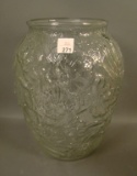 Consolidated Crystal Fleur Vase Measures 10 1/2