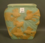 Consolidated Tri-Colored Bisque Tropical Fish Vase Measures 9