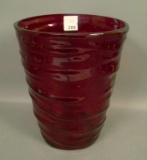Consolidated Red Catalonian Lg Tumbler Vase Measures 8
