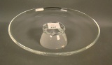 Signed Steuben Crystal Pedestal Tray Measures 8