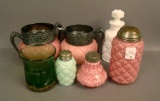 Seven Pieces of Misc. Victorian Glass Lot Consolidated, West Moreland, and U.S. Glass