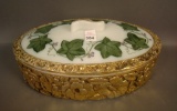 Consolidated MG Decorated Glove Box Large Covered Glove Box. Ivy Decoration