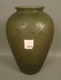 Consolidated Smokey Topaz Florentine Vase Measures 9