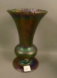 Imperial Freehand Smoke Lg Ftd. Flared Vase Has Polished Pontil. Measures 9 3/16