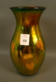 Imperial Freehand Hanging Hearts Vase Cobalt/ Orange Hanging Hearts. Measures 8
