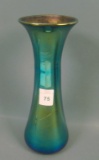 Imperial Freehand Cobalt Cylinder Vase Has Taffeta Luster. Measures 8 3/4