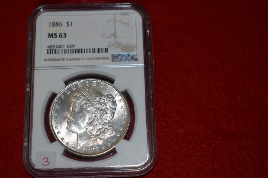 1886 Morgan Dollar NGC MS63