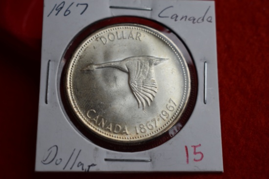 1967 Canadian Silver Dollar BU