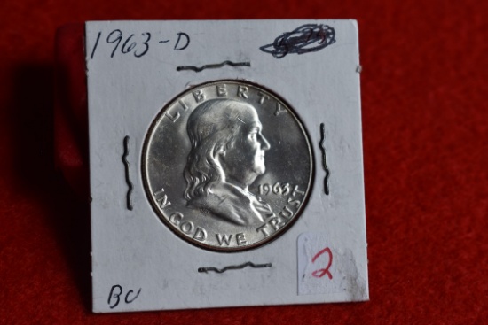 1963-d Franklin Half Dollar Bu