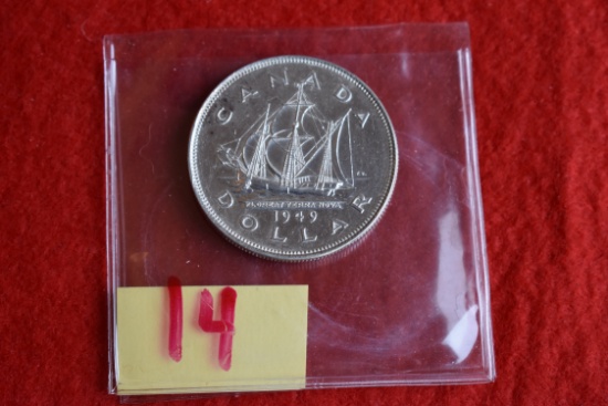 1949 Canadian Silver Dollar