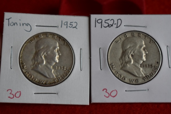1952 & 1952-d Franklin Half Dollars