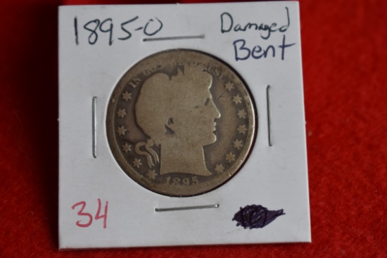 1895-o Barber Half Dollar - Damaged