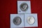 3 - 1976 Kennedy Half Dollars Unc