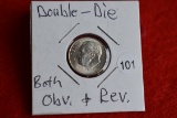 2015-p Roosevelt Dime Mint Error Double Die