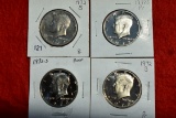 4 - 1972-s Proof Kennedy Halves