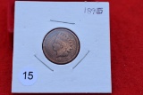 1895 Indian Cent F/vf