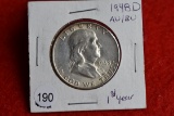 1948-d Franklin Half Dollar Au