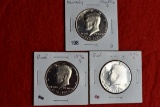 3 - 1976-s Proof Kennedy Half Dollars