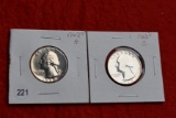 2 - 1968-s Proof Washington Quarters