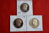 3 - 1974-s Proof Kennedy Halves