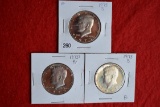 3 - 1973-s Proof Kennedy Halves