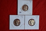 3 - 1968-s Proof Jefferson Nickels