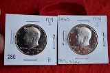 2 - 1974-s Proof Kennedy Halves