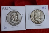 1952-d, 1957 Franklin Halves